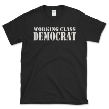 Democratic Voter T-shirt Black by Left Arrow Tees