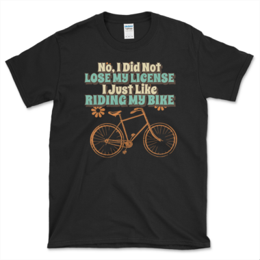 Funny DUI Bicycle Riders T-shirt Black by Left Arrow Tees