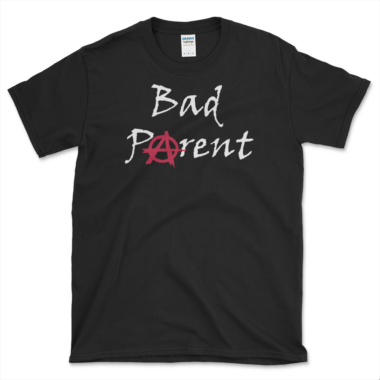 Punk Rock Parent T-shirt Black by Left Arrow Tees