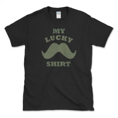 Trendy Mustache T-shirt Black by Left Arrow Tees