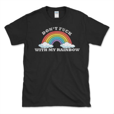 Profane Rainbow T-shirt Black by Left Arrow Tees