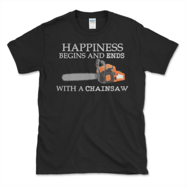 Chainsaw Users Safety T-shirt Black by Left Arrow Tees