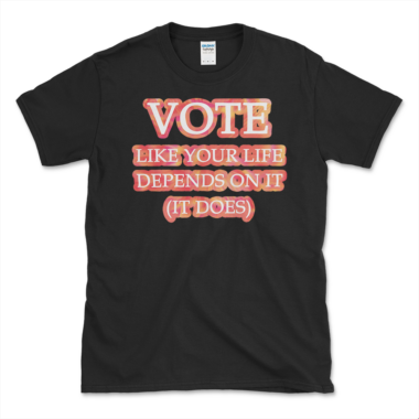 unisex-basic-softstyle-t-shirt-black-front-648769381cbd2.png The Importance of Voting T-shirt Black by Left Arrow Tees