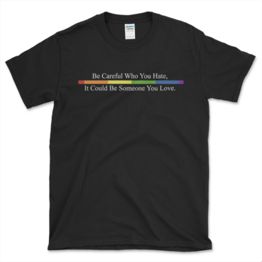 Gay Family Member Ally T-shirt Black by Left Arrow Tees