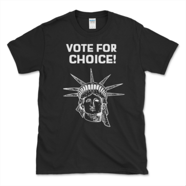 Pro-Choice Voter's T-shirt Black by Left Arrow Tees