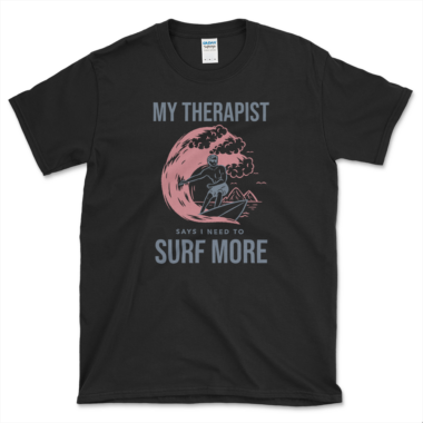 All Someone Wants To Do Is Surf T-Shirt Black by Left Arrow Tees