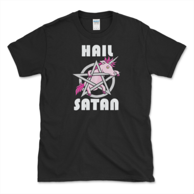 Unicorn Sacrifice T-shirt Black by Left Arrow Tees