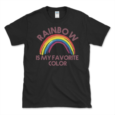 unisex-basic-softstyle-t-shirt-black-front-6487778da6f01.png Rainbow Lover's T-shirt Black by Left Arrow Tees