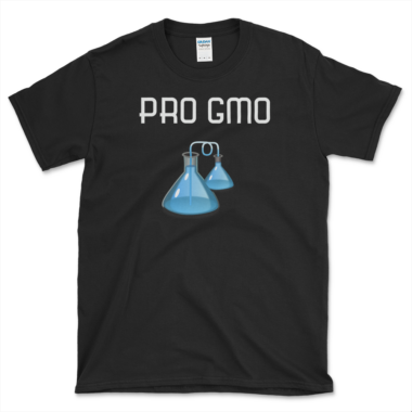 Scientific GMO T-shirt Black by Left Arrow Tees