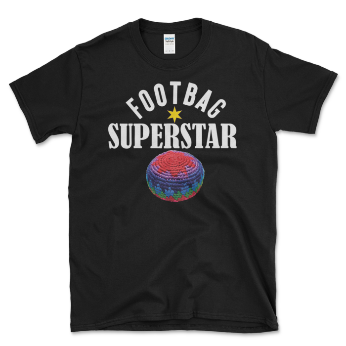 Hacky Sack Players T-shirt Black by Left Arrow Tees