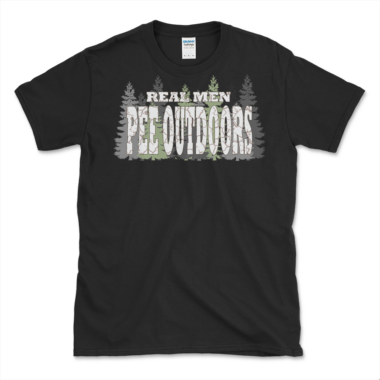 Outdoor Loving Man's T-shirt Black by Left Arrow Tees