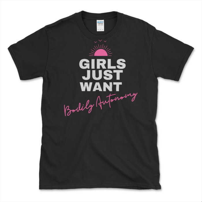 Bodily Autonomy Quote T-shirt Black by Left Arrow Tees