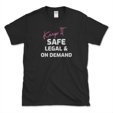 Legalize Abortion T-shirt Black by Left Arrow Tees