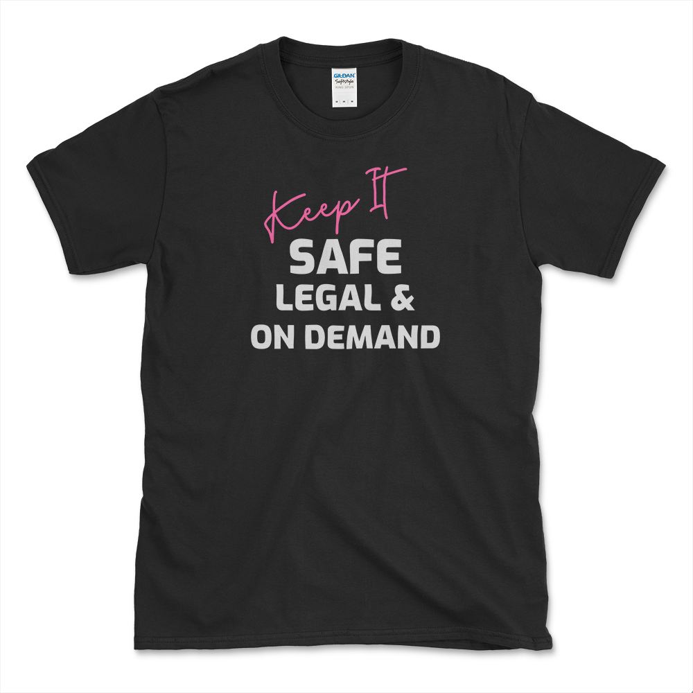 Legalize Abortion T-shirt Black by Left Arrow Tees