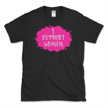 Gender Equality Support T-shirt Black by Left Arrow Tees
