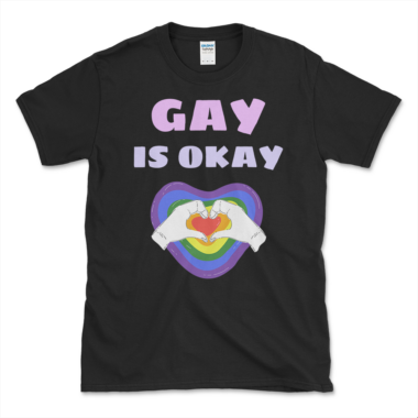 LGBTQ Acceptance T-shirt Black by Left Arrow Tees