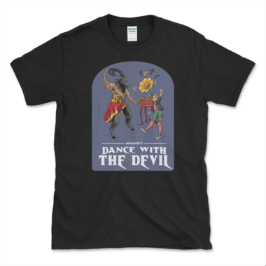 Dancing Baphomet T-shirt Black by Left Arrow Tees