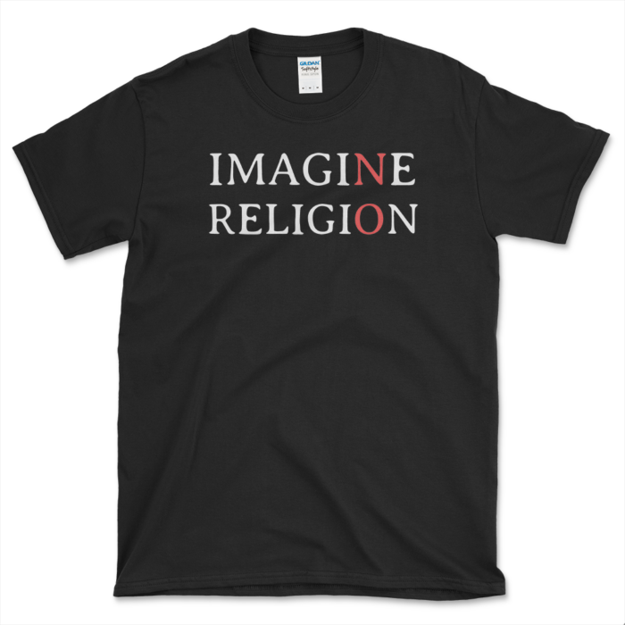 No Religion T-shirt Black by Left Arrow Tees