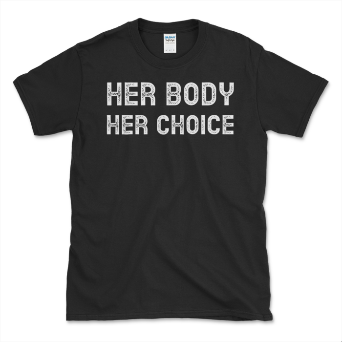 Support Abortion Rights T-shirt Black by Left Arrow Tees
