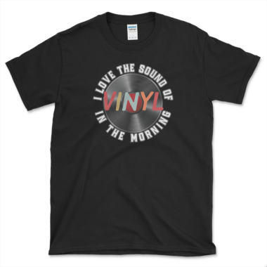 Vinyl Record Collectors T-shirt Black by Left Arrow Tees