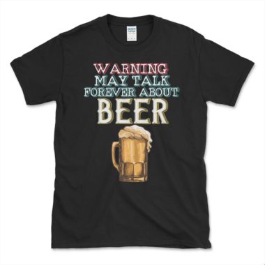 Talk About Beer T-shirt Black by Left Arrow Tees