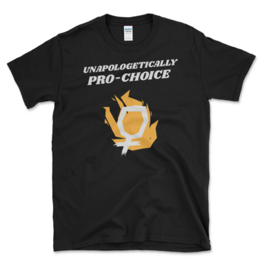 Proud Pro-Choice T-shirt Black by Left Arrow Tees