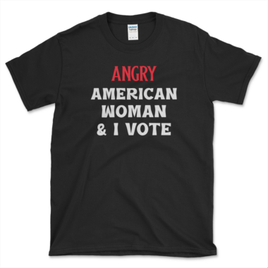 Angry Woman T-shirt Black by Left Arrow Tees