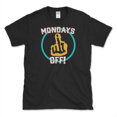 Fuck Off Monday T-shirt Black by Left Arrow Tees