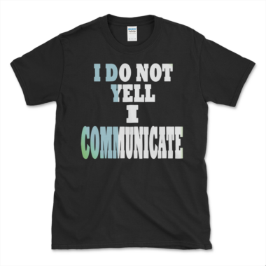 Funny Yelling T-shirt Black by Left Arrow Tees