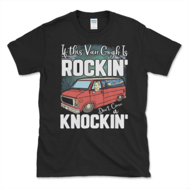 unisex-basic-softstyle-t-shirt-black-front-6488e8a72c728.png Sexy Van Gogh T-shirt Black by Left Arrow Tees