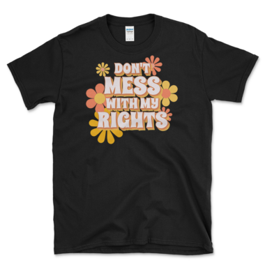 Vintage Style Pro-choice T-shirt Black by Left Arrow Tees