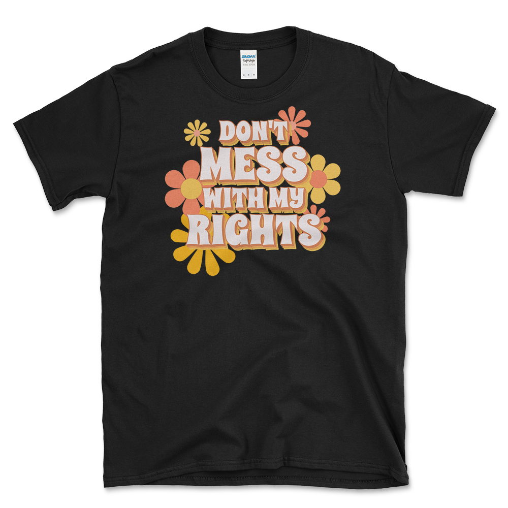 Vintage Style Pro-choice T-shirt Black by Left Arrow Tees