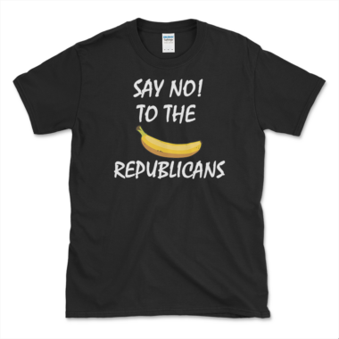Banana Republican T-shirt Black By Left Arrow Tees