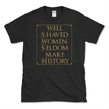 Women No-Shave Movement T-shirt Black by Left Arrow Tees
