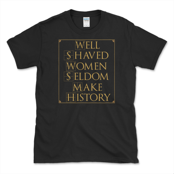 Women No-Shave Movement T-shirt Black by Left Arrow Tees