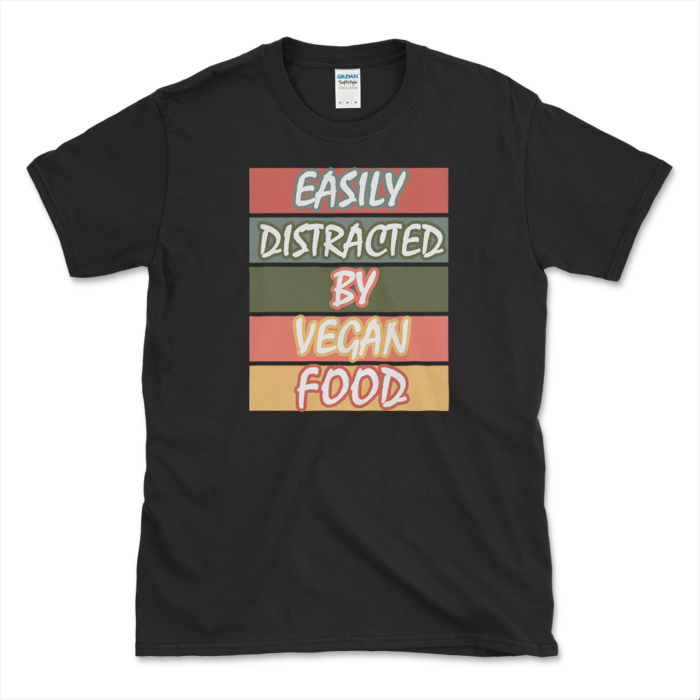 Vegan Foodie T-shirt Black by Left Arrow Tees