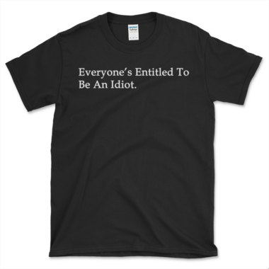 Acceptance If Idiots T-shirt Black by Left Arrow Tees