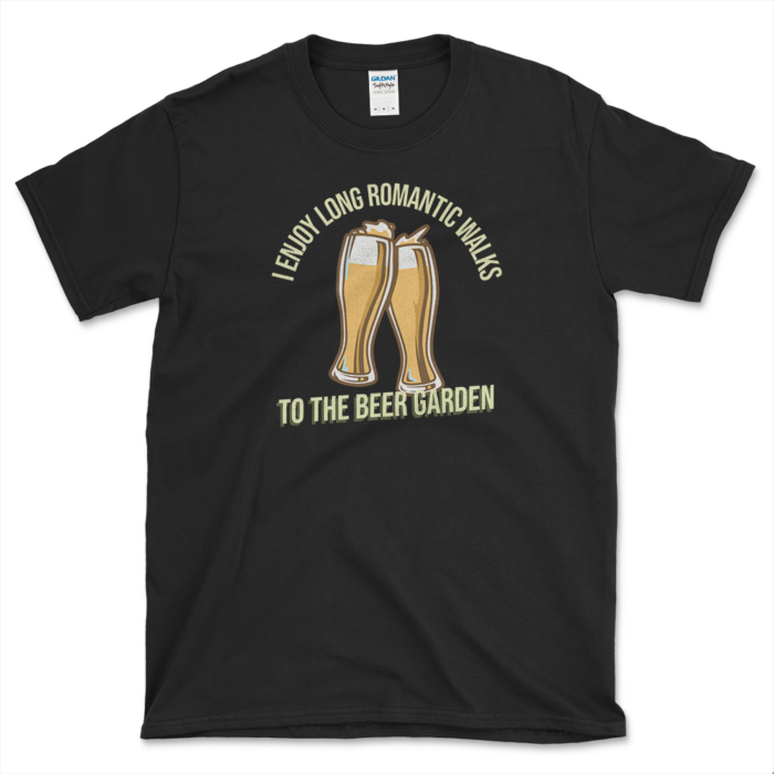 Beer Garden T-shirt Black by Left Arrow Tees