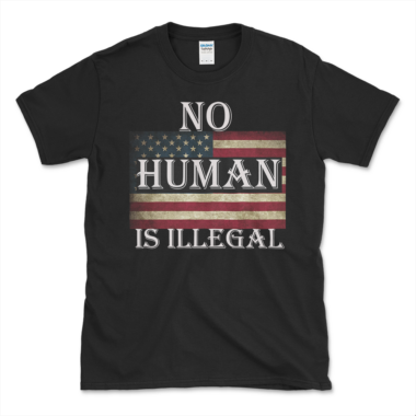 Immigrant Rights T-shirt Black by Left Arrow Tees