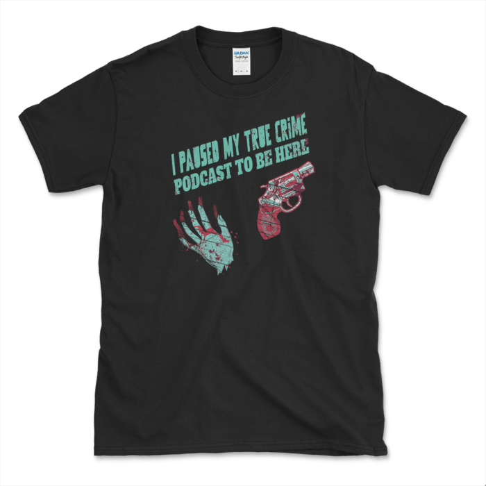 True Crime Junkies T-shirt Black by Left Arrow Tees