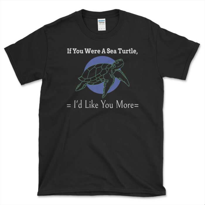 Sarcastic Turtle T-shirt Black by Left Arrow Tees