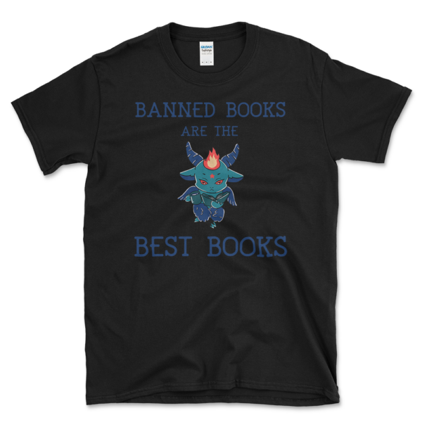 Forbidden Books T-shirt Black by Left Arrow Tees