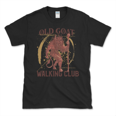 Walking Club T-shirt Black by Left Arrow Tees