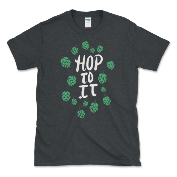 Hoppy Beer Lovers T-shirt Dark Heather by Left Arrow Tees.