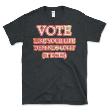 The Importance of Voting T-shirt Dark Heather by Left Arrow Tees