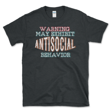 Acting Anti-social T-shirt Dark Heather by Left Arrow Tees
