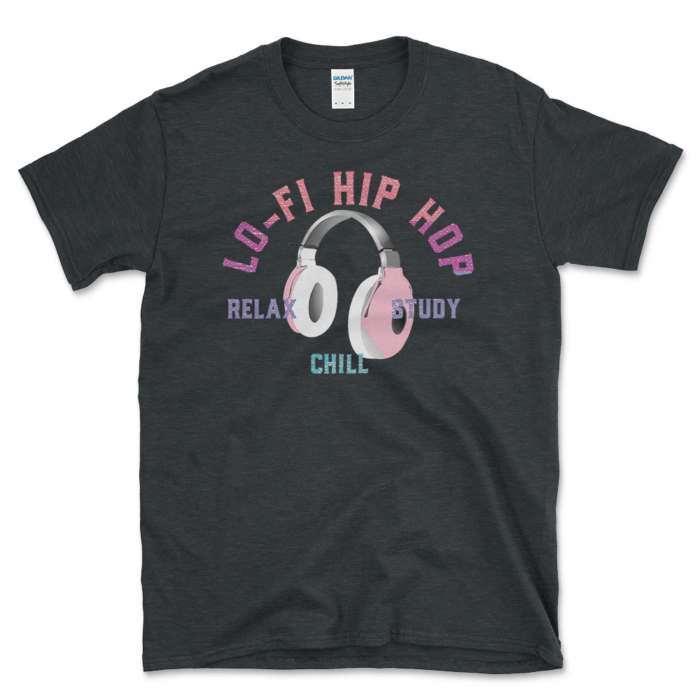 Lo-Fi Hip Hop Lovers T-shirt Dark Heather by Left Arrow Tees