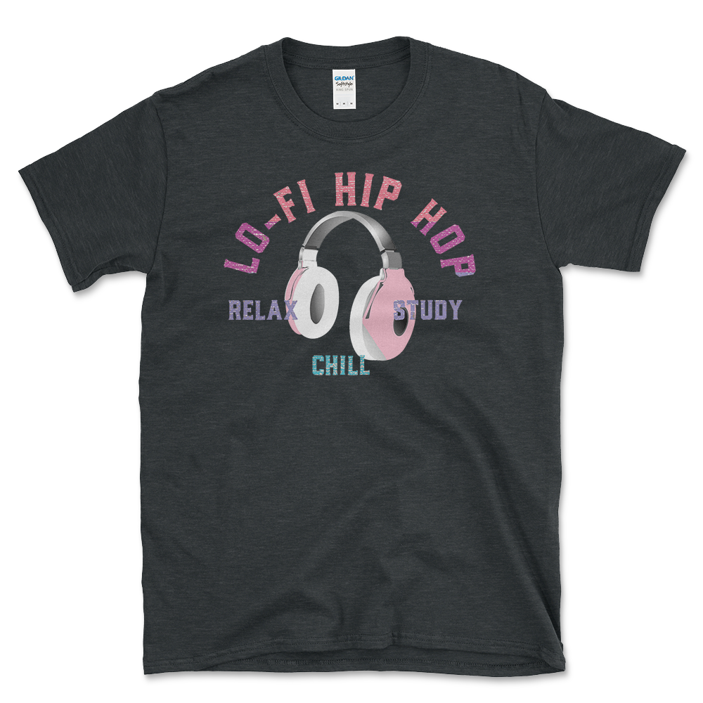 Lo-Fi Hip Hop Lovers T-shirt Dark Heather by Left Arrow Tees