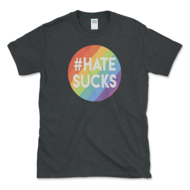 Message Of Love T-shirt Dark Heather by Left Arrow Tees