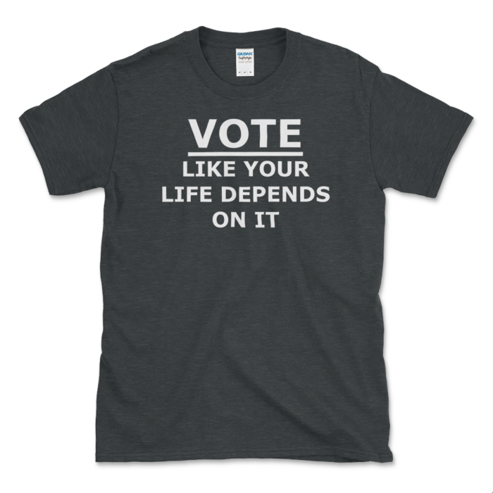 It Is Important To Vote T-shirt Dark Heather by Left Arrow Tees